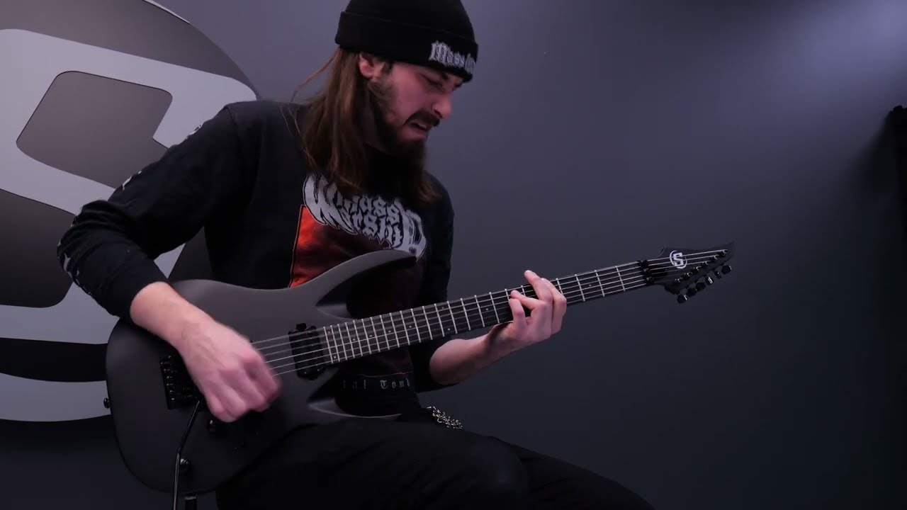 S by Solar AB4.6FRC Electric Guitar w/Floyd Rose - Carbon Black Matte