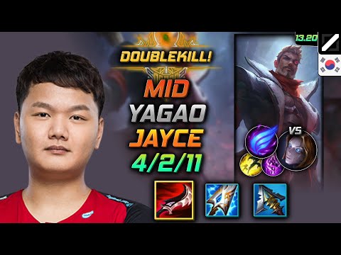Jayce Mid Build Yagao Duskblade of Draktharr Phase Rush - LOL KR Master Patch 13.20