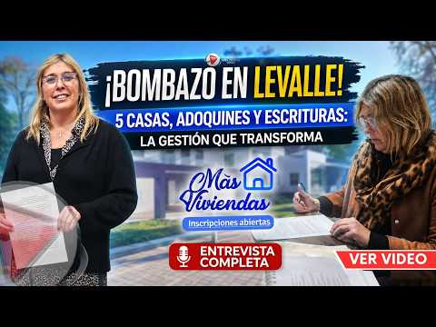 🏠🏠🏠🏠🏠General Levalle: 5 nuevas viviendas confirmadas por la Intendente Laura Rodríguez Paredes