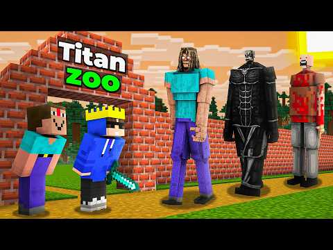 Saving All Famous Titans From Scary Entities In Minecraft!!!