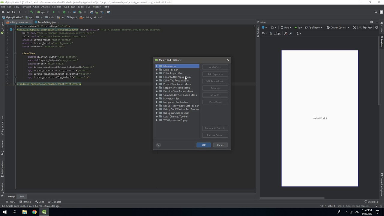 Android App Development 5 - Tour of the Interface