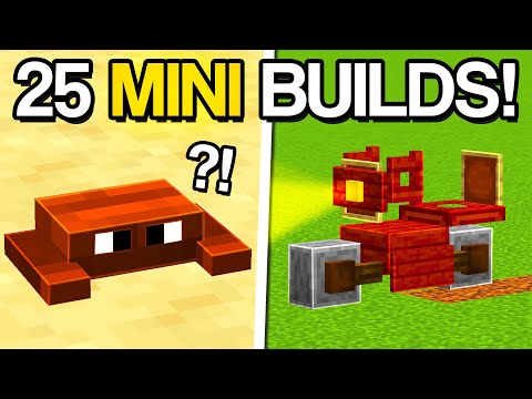 Lomby - Minecraft: 25 MINI Build Hacks You Didn't Know!