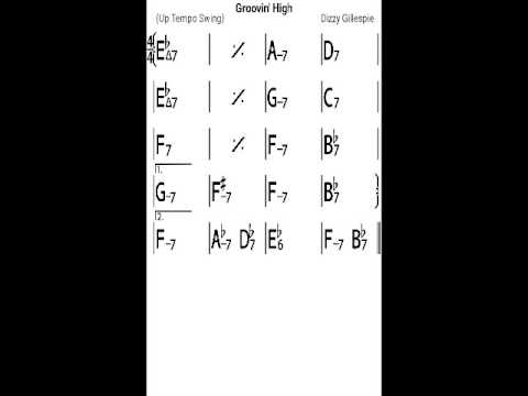 Groovin' High Chords Backing Track