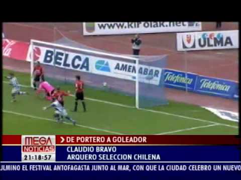 EL  GOL DE TIRO LIBRE DE CLAUDIO BRAVO....14/02/10