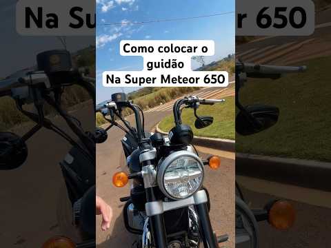 Como colocar o guidão seca suvaco na Super Meteor 650 #custom #royalenfieldsupermeteor650 #royal