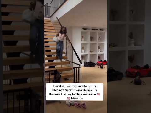 Davido's Twinny Daughter Visits Chioma's Twins Babies For Summer Holiday In Their American🇺🇲 Mansion