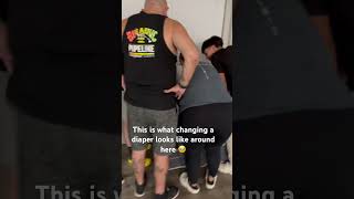 Download lagu Diaper change. #newborn #cutebaby #babyboy #funny #shesthatmom mp3