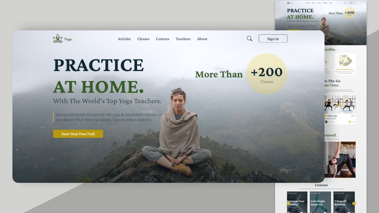 Design an Inviting Yoga Teacher Landing Page | HTML, CSS & Vanilla JS Tutorial