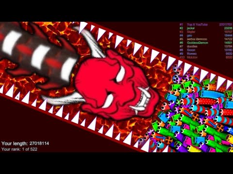 Slither.io A.I. Hell Devil Vs Giant Snake - Epic Skin Slitherio Best Gameplay - Unlimited Score