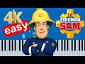 Fireman Sam Theme Song Slow Easy Medium Piano Tutorial 4K