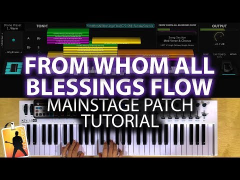 From Whom All Blessings Flow (Doxology) MainStage patch keyboard tutorial - Hillsong Worship
