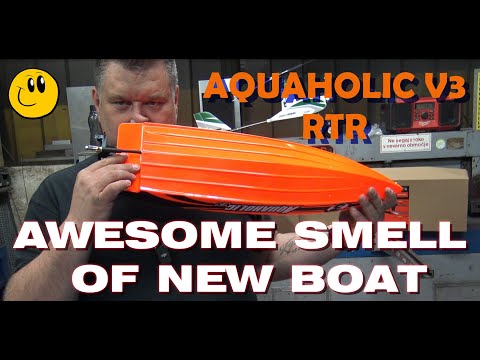 H-King (RTR) Marine Aquaholic V3 Brushless Deep Vee Racing Boat 730mm (Orange) UNBOXING