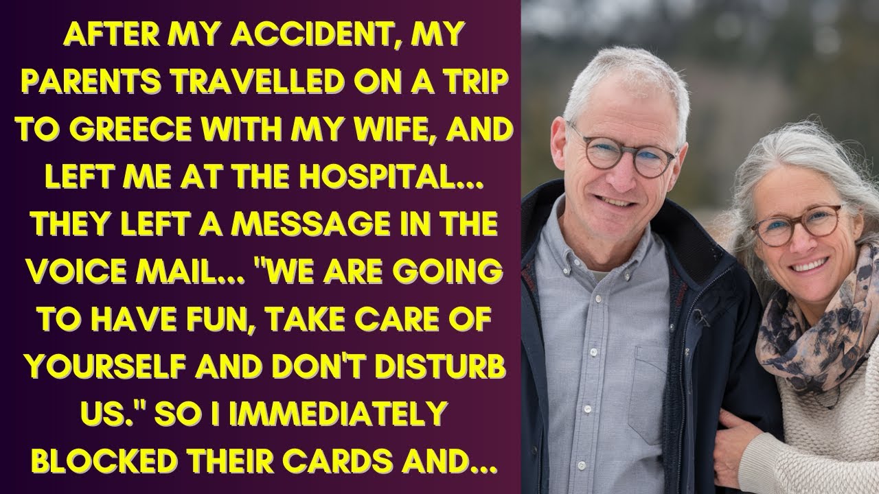 AFTER MY ACCIDENT, MY PARENTS AND MY WIFE TRAVELLED ON A TRIP TO GREECE WITH MY CARDS... SO I...