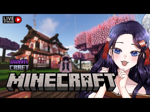 🔴 LIVE: Bacon Vtuber Takes on Dawn Craft: Epic Japanese Shrine Build Continues in SURVIVAL! 🎮🥓"