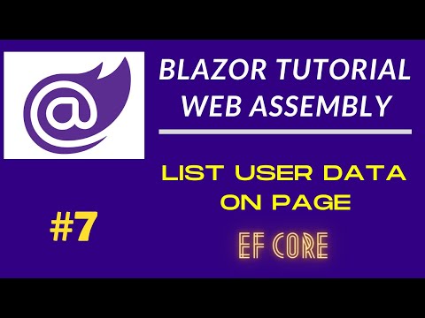Blazor Veri Listeleme | Blazor List User Data | Blazor Pages