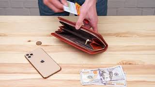 Чоловічий клатч 14197 шкіряний Vintage коричневий