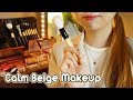 ASMR Calm Beige Makeup Hair Brushing Hair Styling