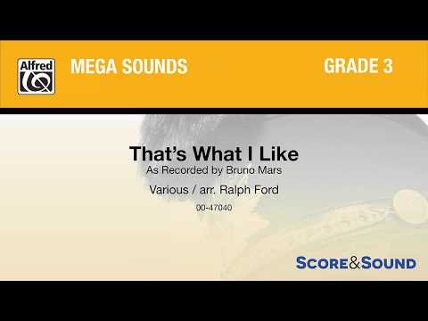 That's What I Like, arr. Ralph Ford – Score & Sound