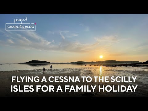 Family flight to the Scilly Isles in a STOL Cessna 182 for summer holidays 2021