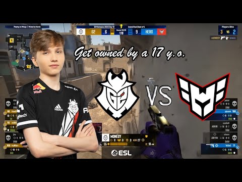 Monesy easy 4k in pistol round || G2 vs Heroic