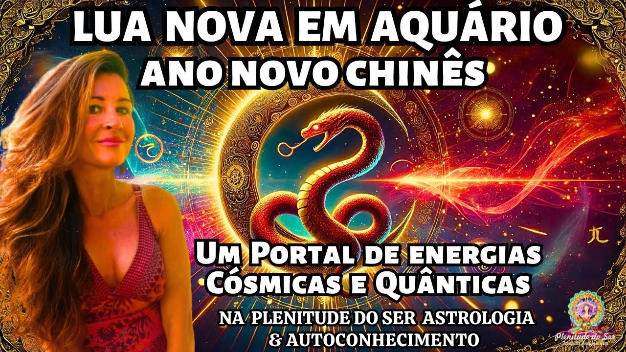 LUA NOVA EM AQUÁRIO & ANO NOVO CHINÊS  ..UM PORTAL DE ENERGIAS CÓSMICAS & QUÂNTICAS #astrologia