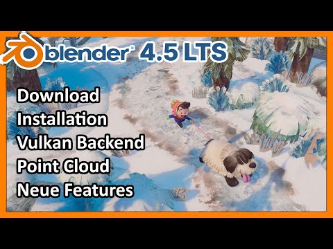 Blender 4.5 - Setup, Update, Vulkan Backend, Point Cloud, Grid Fill und Neue Features