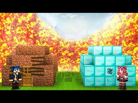 CASA NOOB E PRO VS TSUNAMI DI LAVA SU MINECRAFT