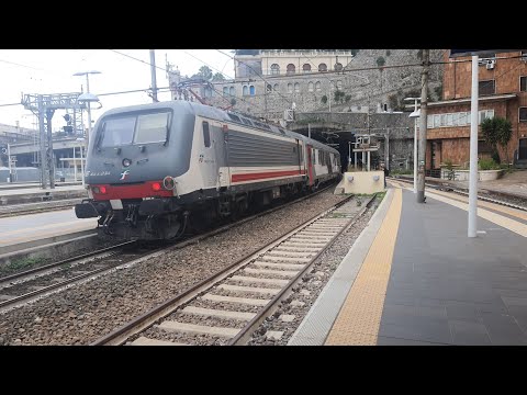 EXP 14056 Siracusa - Ventimiglia - Lourdes, DTS di E.464 ICS a Genova Piazza Principe