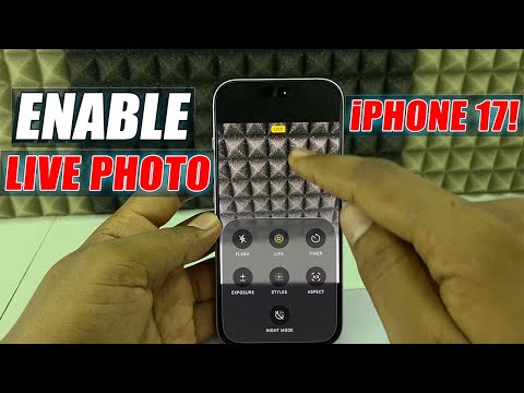 how to enable live photo on iphone 17/17 pro max?