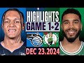 Boston Celtics Vs Orlando Magic Game 1st 2nd Highlights Dec 23 2024 NBA Season 2024 25