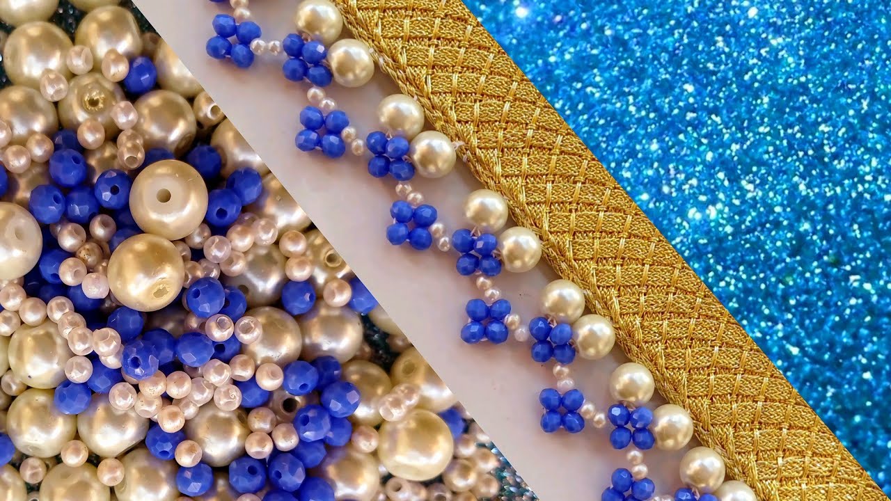 Elegant and Luxurious Training and Design in Jewelry Embroidery#DIY🩵