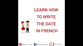 How to write the date  📅 in French