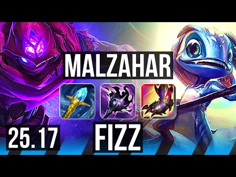 MALZAHAR vs FIZZ (MID) | 75% winrate, Dominating | KR Master | 25.17