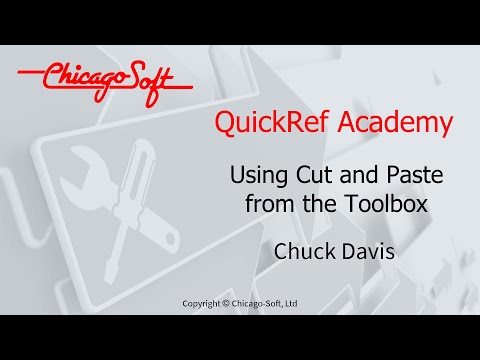 QuickRef Academy - Using Cut and Paste from the Toolbox