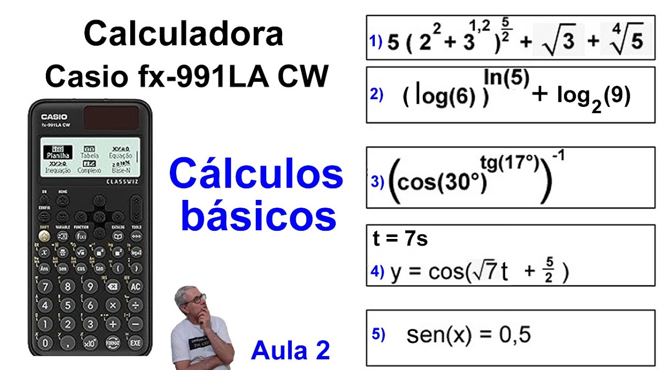 GRINGS⚡ CALCULADORA Científica Casio fx-991LA CW - Cálculos Básicos - Aula 2