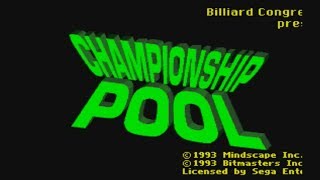 CHAMPIONSHIP POOL - on the SEGA Genesis / Mega Drive - with Commentary !!