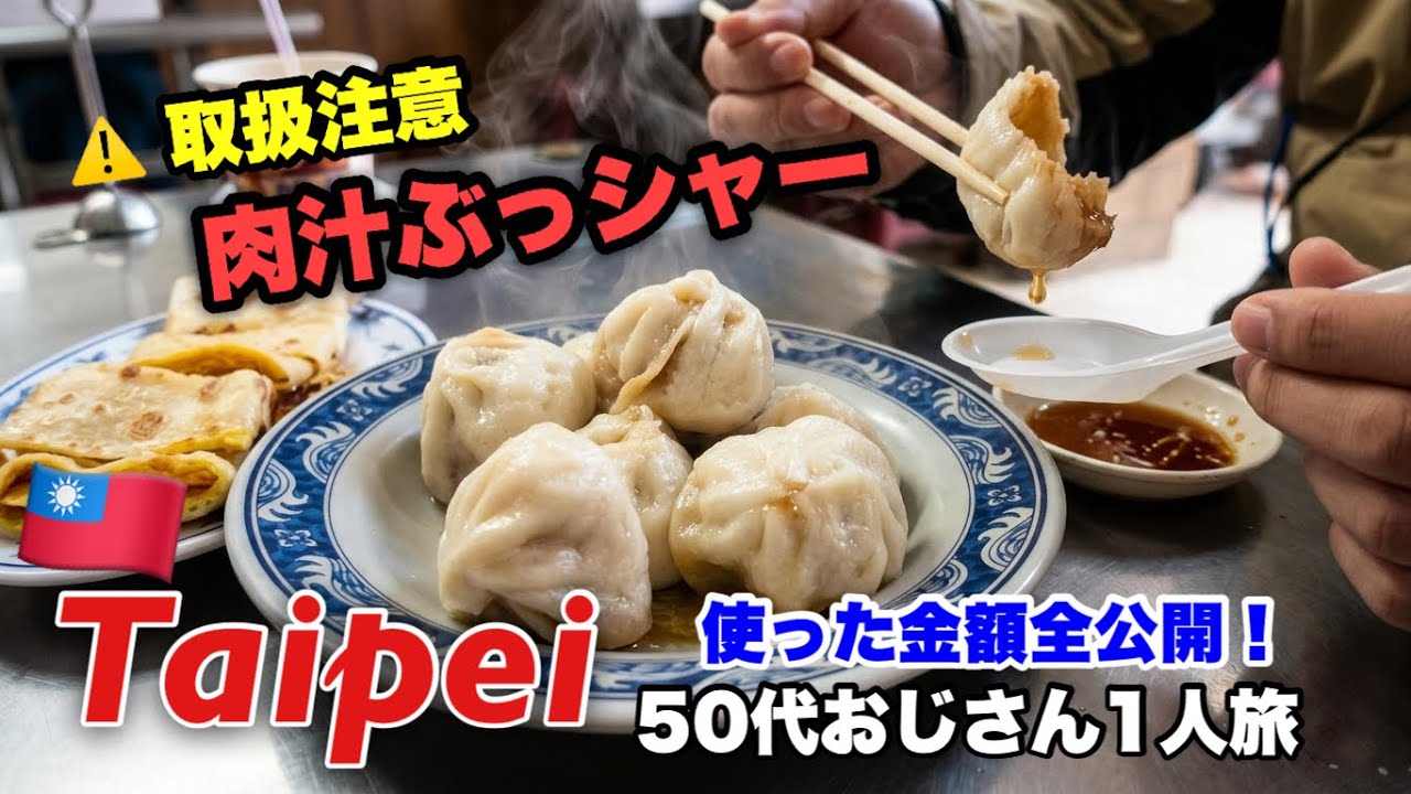 【🇹🇼2026台湾・最終日】50代おじさん海外ひとり旅｜最終日まで美食全開！小籠包・行列ドーナツを自転車で完全攻略。使った金額全部見せます！