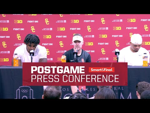 USC Football vs Michigan State Post Game Press Conference | Trojans Win 45-31