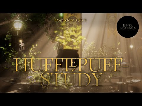 HARRY POTTER (Hufflepuff) Pomodoro 25/5 (2hrs) ASMR Ambience for Study & Focus✧･ﾟ🌻