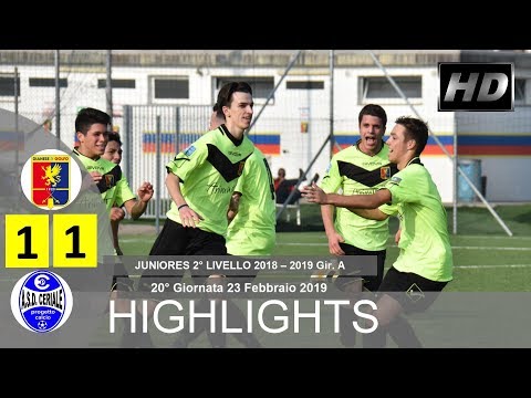 JUNIORES 2° LIVELLO Gir  A 20° Giornata Dianese&Golfo - Ceriale 1 - 1