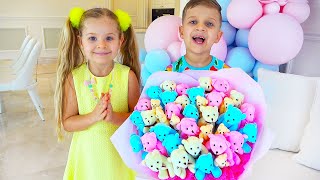 Diana and Roma make bouquets for Mommy video