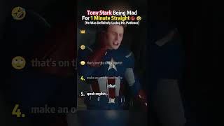 Tony Stark Being Mad For One Minute Straight🤬 #tonystark #ironman #avengers #marvel #mcu #funny #fy