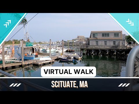 Massachusetts Seaside Town - Walking Tour in Scituate, MA - New England Town Background Ambiance