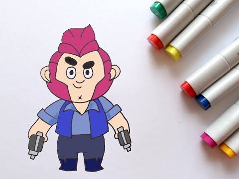 Как нарисовать бравлеров. Рисуем Кольта из Бравл Старс (Brawl Stars)