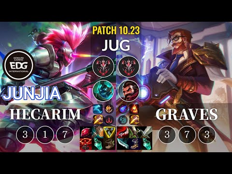 EDG JunJia Hecarim vs Graves Jungle - KR Patch 10.23
