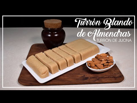Turrón de Jijona o Turrón Blando de Almendras. Casero, fácil y paso a paso.