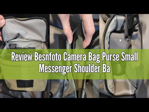 Besnfoto Camera Bag Small DSLR Camera Shoulder Bag for Photographer Waterproof Messenger Bag Crossbody Case Compatible with Canon Sony Nikon video review thumbnail