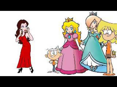 Lincoln, Lori, Peach and Rosalina saw a girl with red dress and black heels named Pauline.