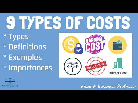 9 Types of Most Common Costs in Business | From A Business Professor