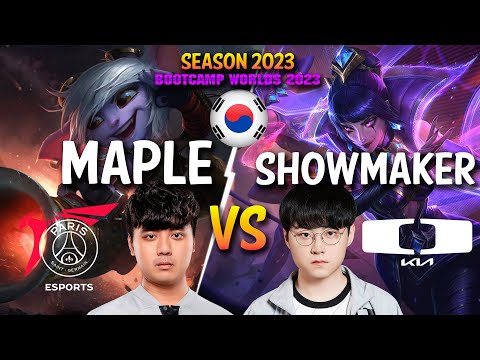 PSG Maple vs DK Showmaker - Maple TRISTANA vs Showmaker LEBLANC Mid - Patch 13.19 KR Ranked